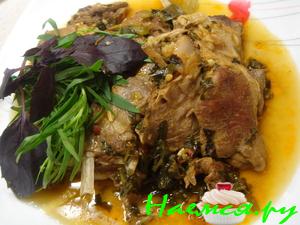 Чакапули из баранины с зеленью 