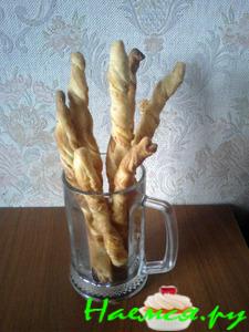 Трубочки соленые (для него) с копченой рыбкой