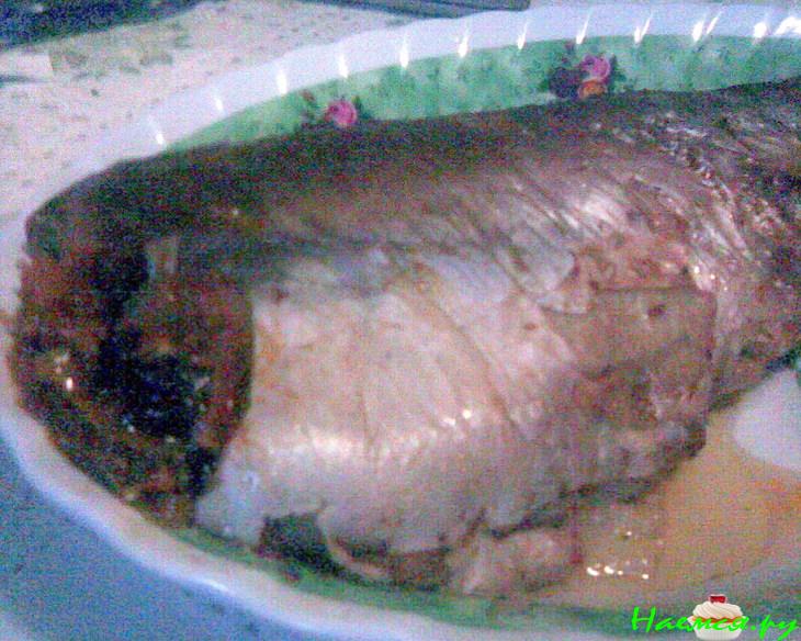 Пангасиус фаршированный, запеченный на гриле