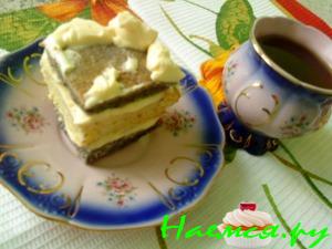 Торт черничный с ванильным кремом