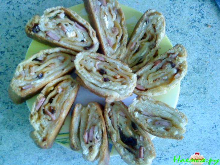 Пицца и рулет на тане