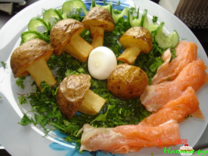 Маслята из картофеля