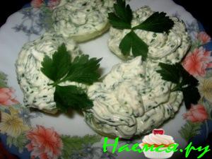 Картофель с творожным кремом