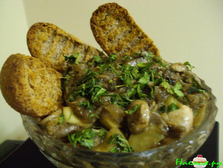 Баклажаны с грибами и тмином Баклажаны с грибами и тмином