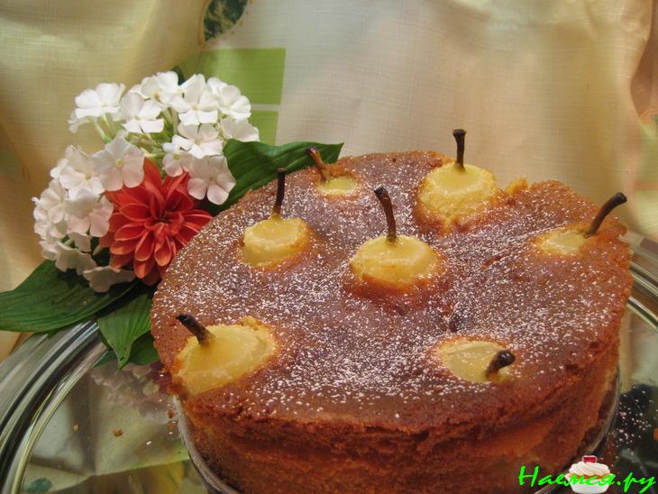 Торт бисквитный с грушами в сиропе Торт бисквитный с грушами в сиропе