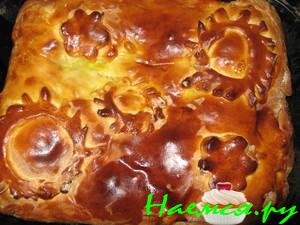 Пирог рыбный с капустой и картофелем