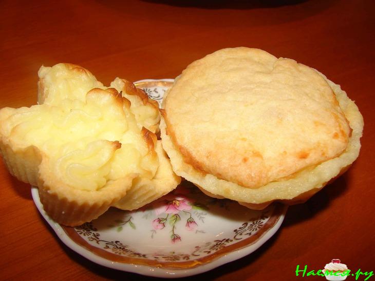 Корзиночки с вкусным ванильным кремом