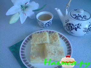 Творожный пирог "Неженка" (с ревенем)