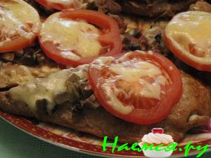 Говядина, запечённая с грибами