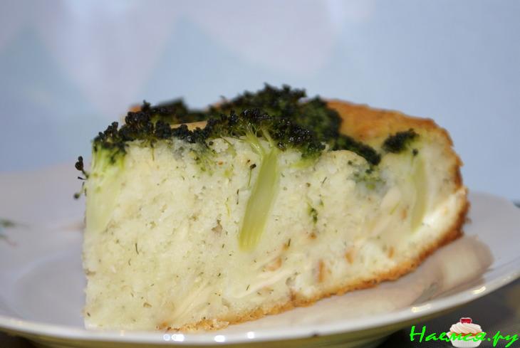 Пирог с брокколи и рисом