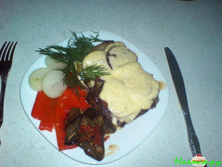 Мясо с брынзой