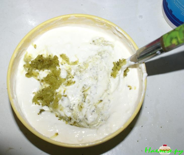 Крем с маринованными огурчиками