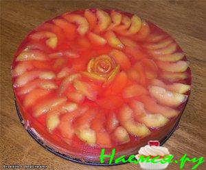 Чизкейк с персиками