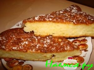 Пирог творожно-лимонный