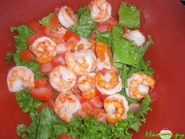 А-ля Цезарь с креветками