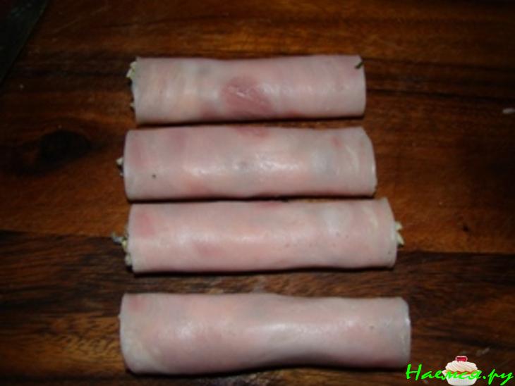 Рулетики ветчинные заливные Рулетики ветчинные заливные