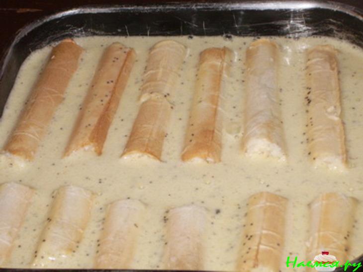 Торт "Маковый с кокосовыми трубочками"