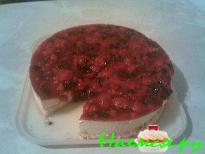 Творожный торт с ягодами