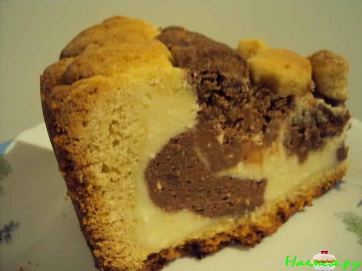 Творожный пирог с шоколадом