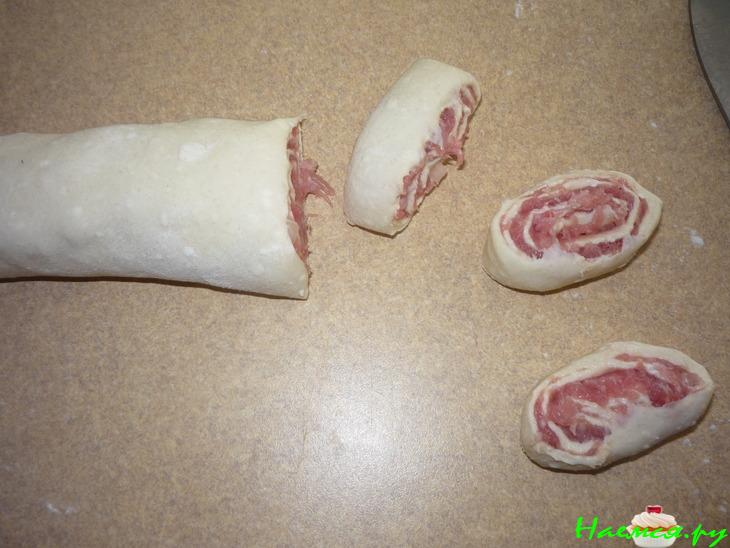 Улиточки творожные с фаршем