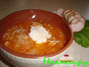 Куриный суп с капустой