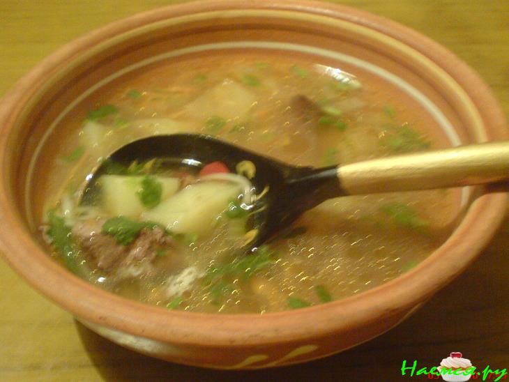 Суп с печенью по-деревенски