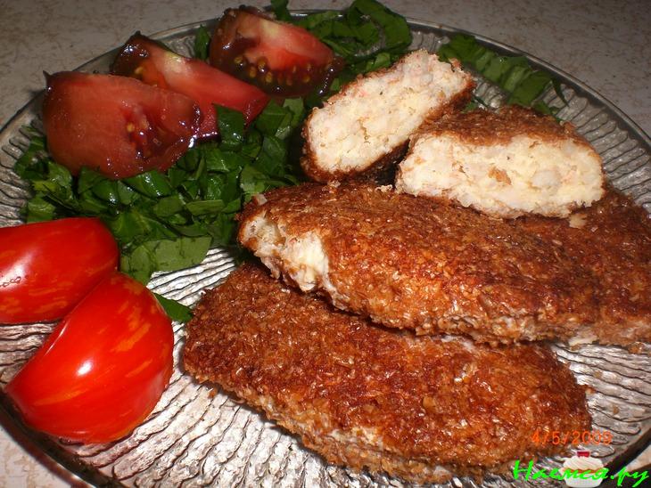 Котлеты из креветок и цветной капусты