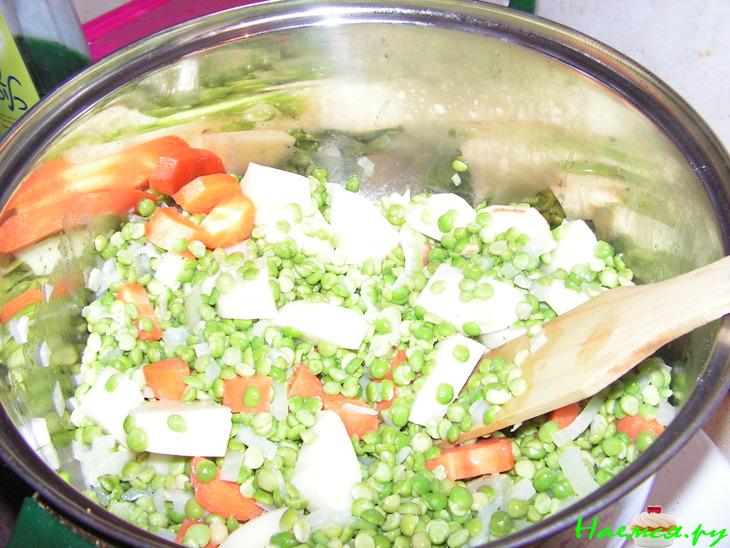 Гороховый суп без мяса c клецками