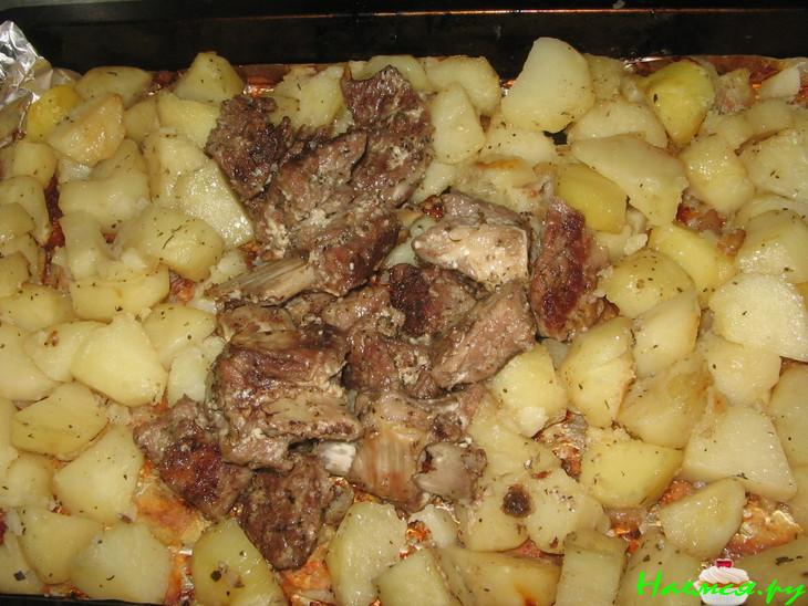 Маринованные рёбрышки запеченные с картошкой