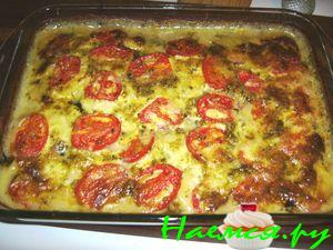 Семга с картошкой в соусе