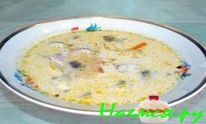 Грибной супчик с сырками