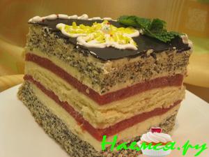 Торт Маково-клубничный