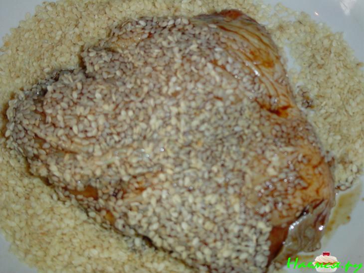 Цыпленок в кунжуте Цыпленок в кунжуте