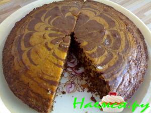 Пирог шоколадный "Зебра"
