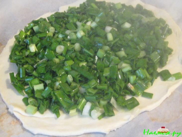 Пирог с зеленым луком