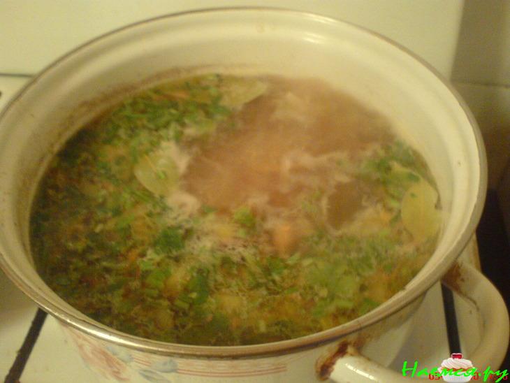 Суп с печенью по-деревенски