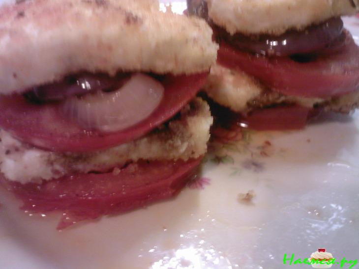 Сырно-овощные башенки