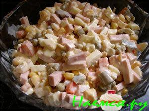 Салат мясной на скорую руку