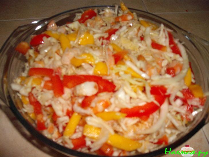 Салат из креветок с манго Салат из креветок с манго