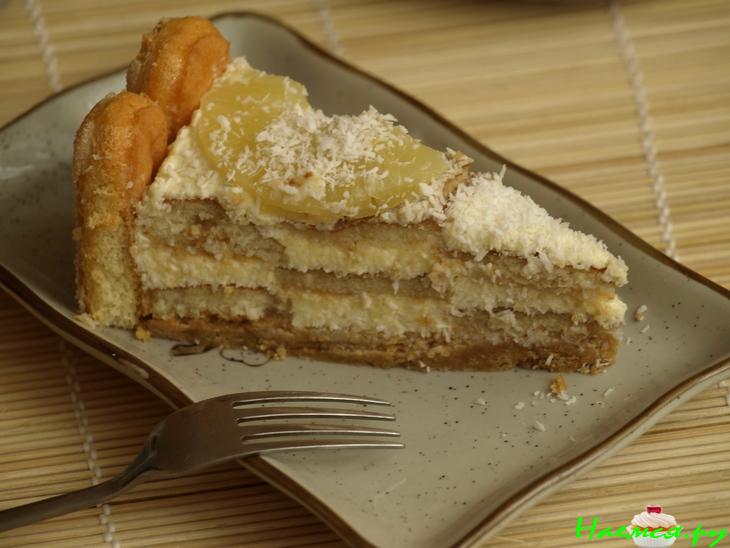 Торт Ананасово-кокосовый