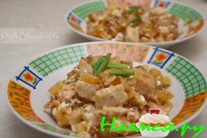 Мясо в горшочке под майонезом