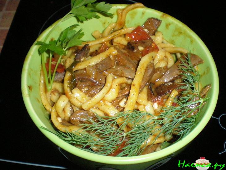 Сердечки с лапшой