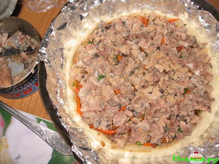 Пицца с сайрой