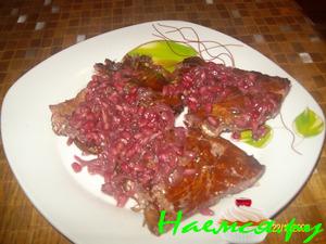 Копченая рыба с гранатом