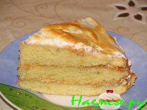 Лимонный торт с ванилью