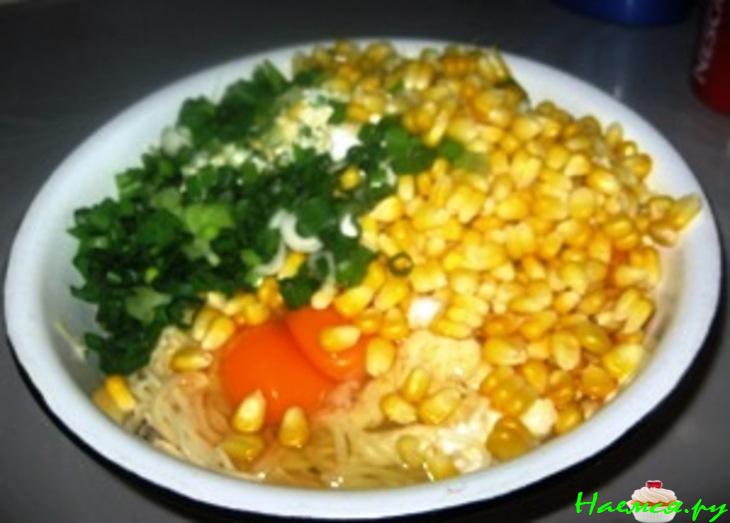 Запеканка с вермишелью и кукурузой "Обжорка"