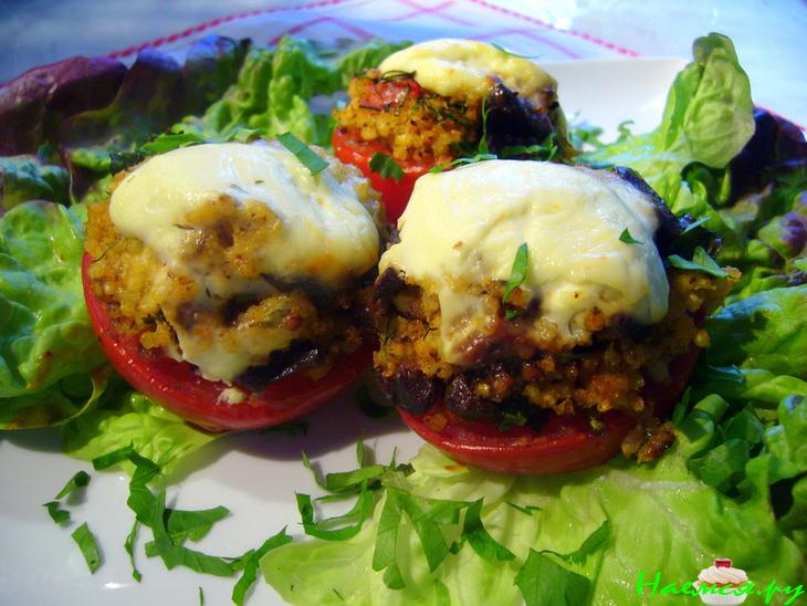 Помидоры, фаршированные пшеном и печенью