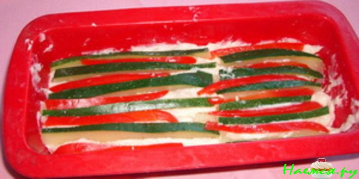 Рулет из курицы с овощами