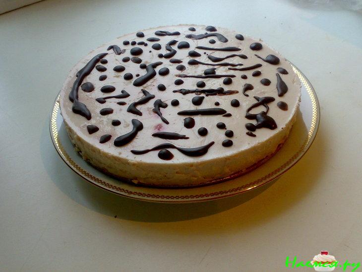 Творожный торт с коньяком