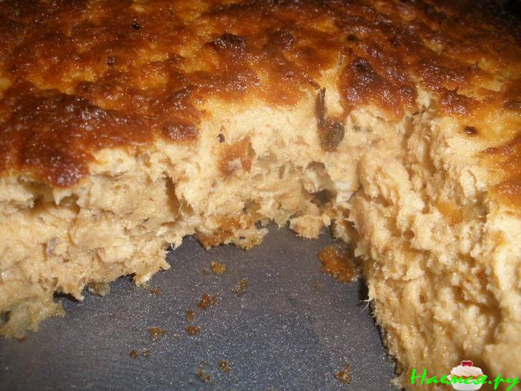 Сырно-лососевый пирог